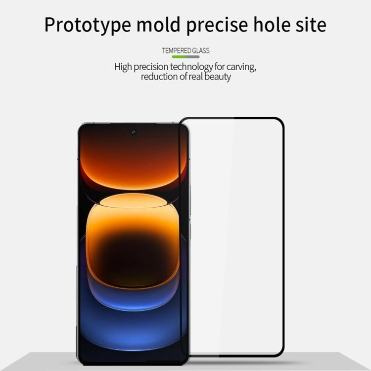 For vivo iQOO 12 PINWUYO 9H 2.5D Full Screen Tempered Glass Film(Black) - iQOO 12 Tempered Glass by PINWUYO | Online Shopping UK | buy2fix