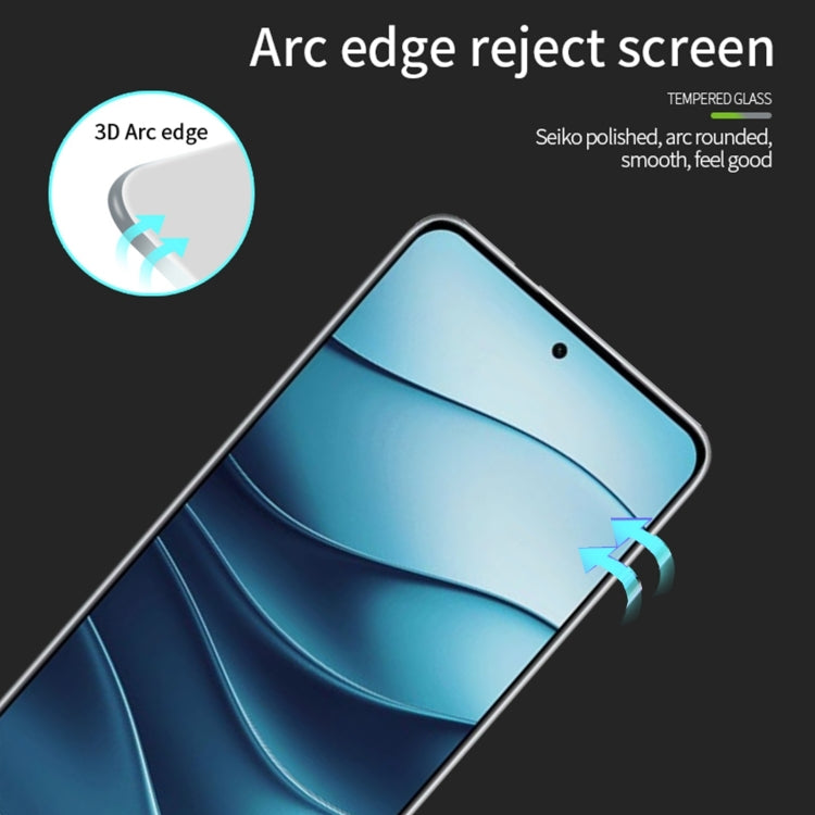 For Xiaomi Redmi Note 14 MOFI 9H 3D Explosion-proof Tempered Glass Film(Black) - Note 14 Tempered Glass by MOFI | Online Shopping UK | buy2fix