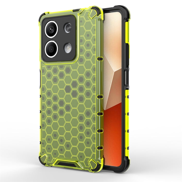 For Redmi Note 13 Shockproof Honeycomb Phone Case(Green) - Note 13 Cases by buy2fix | Online Shopping UK | buy2fix