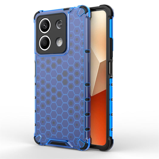 For Redmi Note 13 Shockproof Honeycomb Phone Case(Blue) - Note 13 Cases by buy2fix | Online Shopping UK | buy2fix
