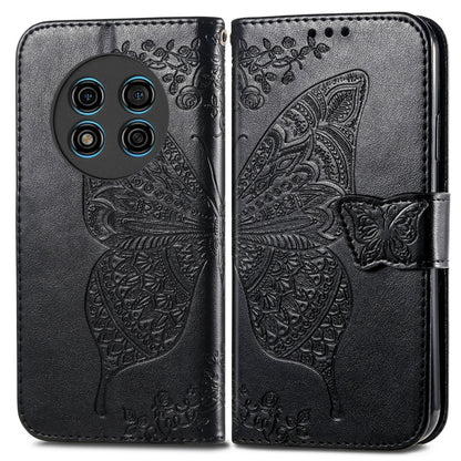 For Ulefone Note 15 Butterfly Love Flower Embossed Leather Phone Case(Black) - Ulefone Cases by buy2fix | Online Shopping UK | buy2fix
