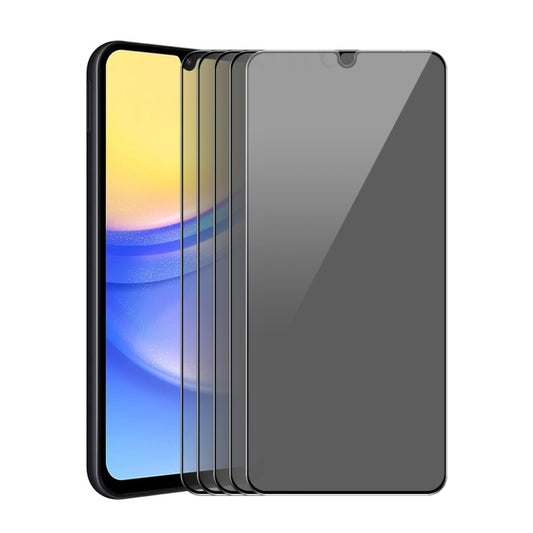 For Samsung Galaxy A15 4G / 5G 5pcs ENKAY Hat-Prince 28 Degree Anti-peeping Privacy Tempered Glass Film - Galaxy Tempered Glass by ENKAY | Online Shopping UK | buy2fix