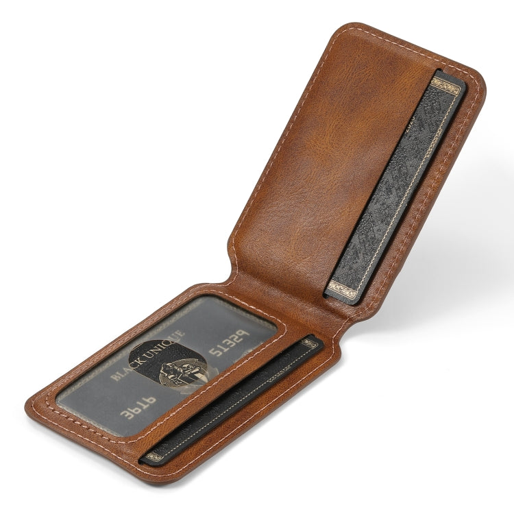 For iPhone 14 Pro Max Suteni H15 MagSafe Oil Eax Leather Detachable Wallet Back Phone Case(Khaki) - iPhone 14 Pro Max Cases by Suteni | Online Shopping UK | buy2fix