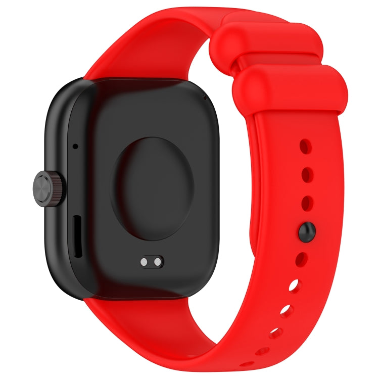 For Redmi Watch 4 Solid Color Liquid Silicone Watch Band(Red) - Watch Bands by buy2fix | Online Shopping UK | buy2fix