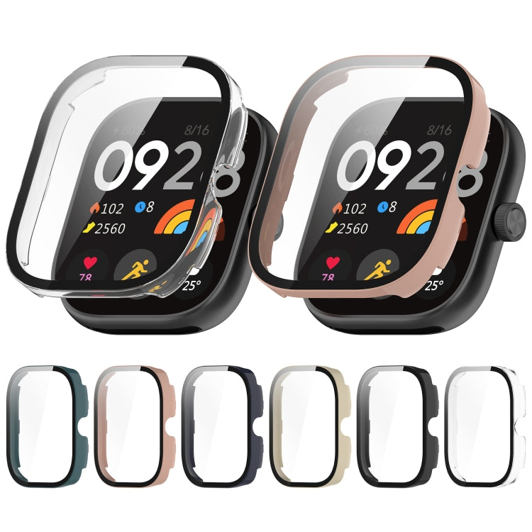 For Redmi Watch 4 PC + Tempered Film Integrated Watch Case(Transparent) - Watch Cases by buy2fix | Online Shopping UK | buy2fix