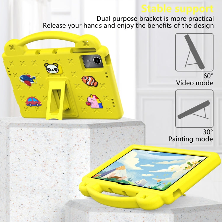 For Huawei MatePad SE 11 2024 Handle Kickstand Children EVA Shockproof Tablet Case(Yellow) - Huawei by buy2fix | Online Shopping UK | buy2fix