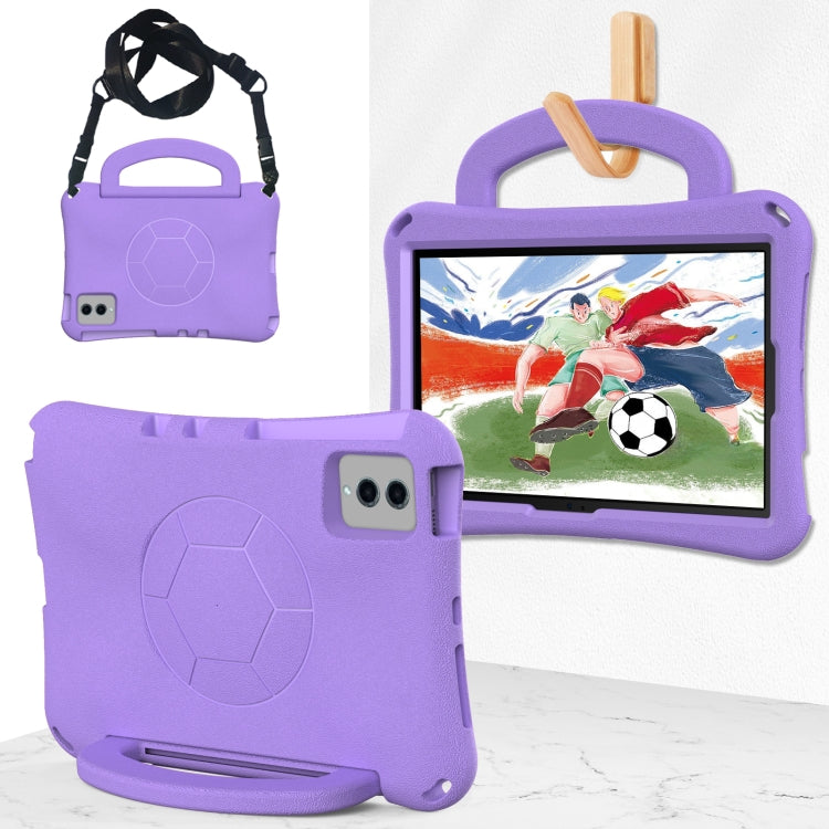 For Samsung Galaxy Tab S7 11 T870/T875 2020 Handle Football Shaped EVA Shockproof Tablet Case(Light Purple) - Galaxy Tab S7 by buy2fix | Online Shopping UK | buy2fix