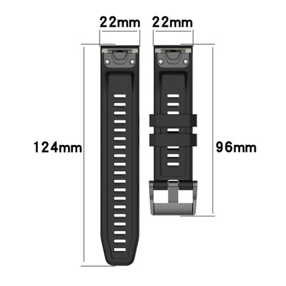 For Garmin Fenix 6 Pro GPS Solid Color Black Buckle Silicone Quick Release Watch Band(Orange) - Watch Bands by buy2fix | Online Shopping UK | buy2fix