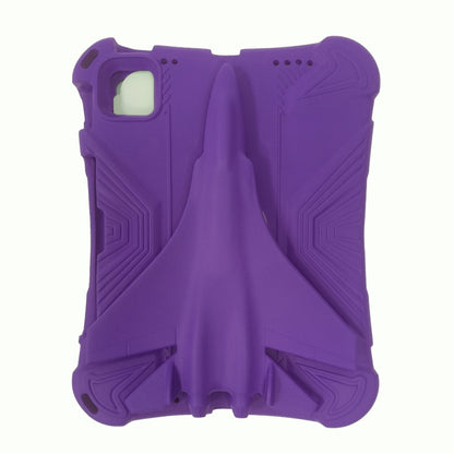 For iPad Air 11 2024 360 Rotation Aircraft Holder EVA Shockproof Tablet Case(Purple) - iPad Air 11 2024 Cases by buy2fix | Online Shopping UK | buy2fix