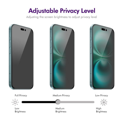 For iPhone 16 Plus ENKAY Easy Install Anti-peeping Privacy Full Screen Tempered Glass Film - iPhone 16 Plus Tempered Glass by ENKAY | Online Shopping UK | buy2fix