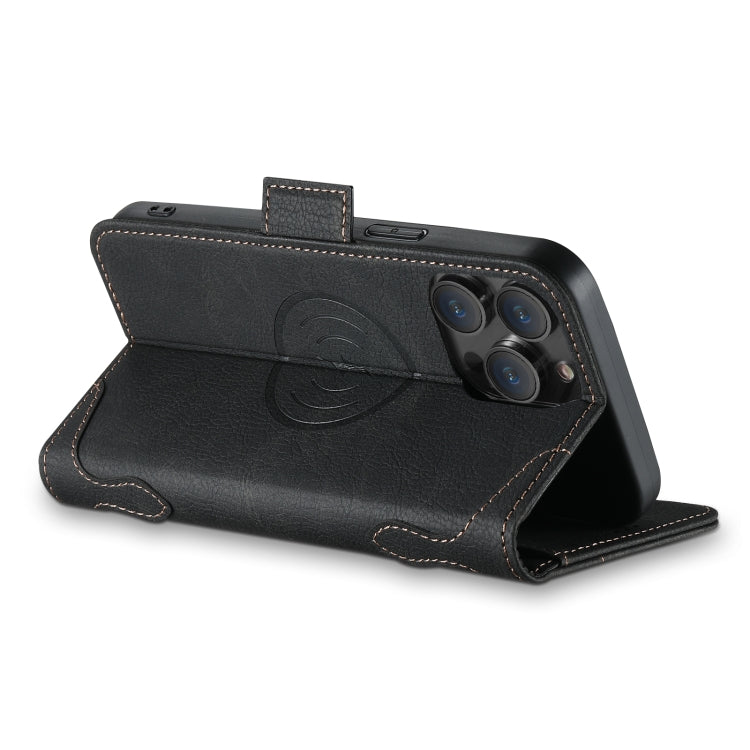 For iPhone 14 Plus SUTENI J07 Multifunctional Horizontal Flip Magsafe Leather Phone Case(Black) - iPhone 14 Plus Cases by Suteni | Online Shopping UK | buy2fix