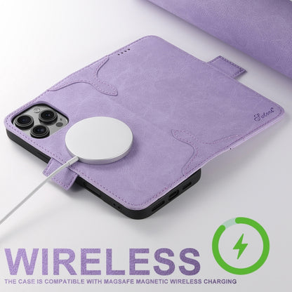 For iPhone 16 Pro Max SUTENI J07 Multifunctional Horizontal Flip Magsafe Leather Phone Case(Purple) - iPhone 16 Pro Max Cases by Suteni | Online Shopping UK | buy2fix