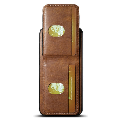 For Samsung Galaxy S24+ 5G Suteni H03 Oil Wax Leather Wallet Stand Back Phone Case(Brown) - Galaxy S24+ 5G Cases by Suteni | Online Shopping UK | buy2fix