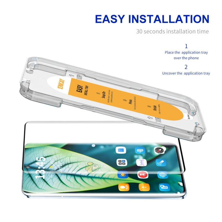 For vivo X100 / X100 Pro ENKAY Easy Install Hot Bending Full Coverage Side Glue Tempered Glass Film - vivo Tempered Glass by ENKAY | Online Shopping UK | buy2fix