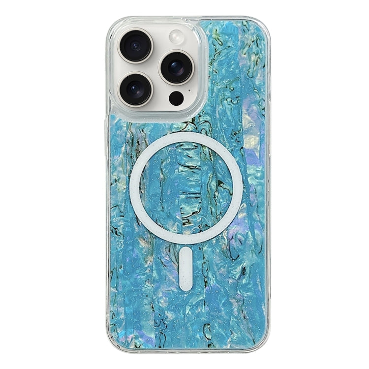 For iPhone 15 Pro Shell Texture Multicolor MagSafe TPU Phone Case(Sky Blue) - iPhone 15 Pro Cases by buy2fix | Online Shopping UK | buy2fix