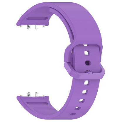 For Samsung Galaxy Fit 3 Solid Color Colorful Buckle Silicone Watch Band(Purple) - Watch Bands by buy2fix | Online Shopping UK | buy2fix