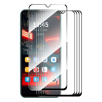 For Tecno Spark 10 / 10 5G 5pcs ENKAY Full Glue High Aluminum-silicon Tempered Glass Film - Tecno Tempered Glass by ENKAY | Online Shopping UK | buy2fix