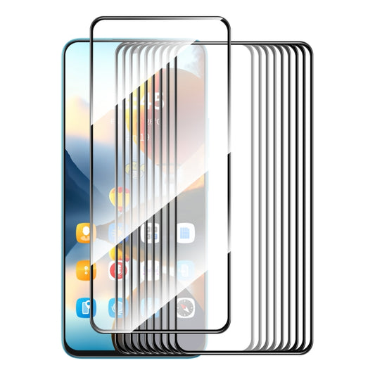 For Tecno Spark 20C 10pcs ENKAY Full Glue High Aluminum-silicon Tempered Glass Film - Tecno Tempered Glass by ENKAY | Online Shopping UK | buy2fix