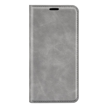 For OnePlus 12 Retro-skin Magnetic Suction Leather Phone Case(Grey) - OnePlus Cases by buy2fix | Online Shopping UK | buy2fix