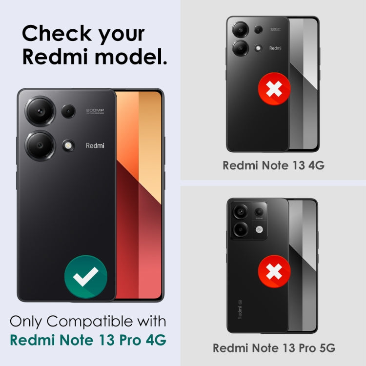 For Xiaomi Redmi Note 13 Pro 4G NORTHJO Camera LensCD Vein Metal Ring Tempered Glass Film(Black) - Note 13 Pro Tempered Glass by NORTHJO | Online Shopping UK | buy2fix