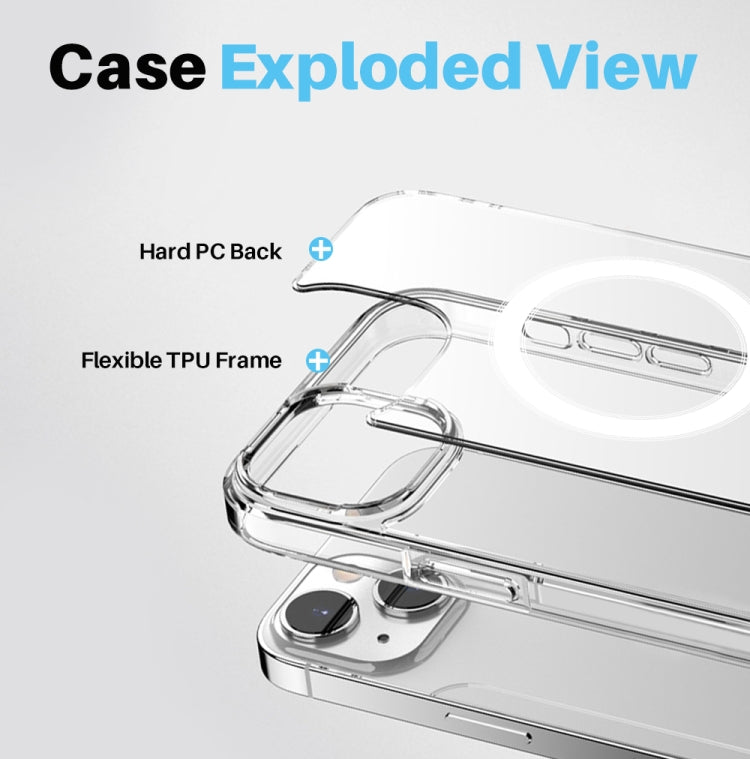 For iPhone 15 Plus NORTHJO 3 in 1 Magsafe Clear Phone Case with Screen Film + Rear Lens Film - iPhone 15 Plus Cases by NORTHJO | Online Shopping UK | buy2fix