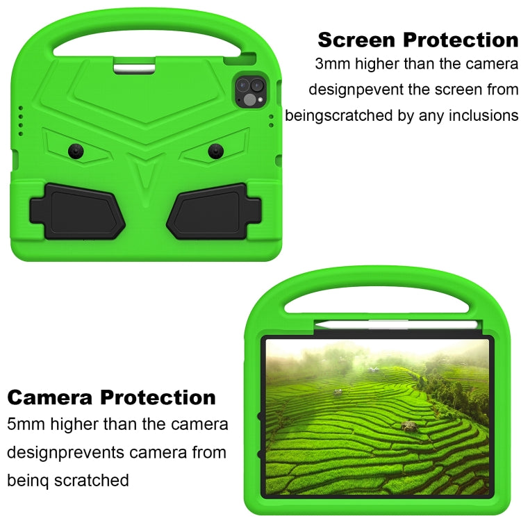 For iPad Air 11 2025 / 2024 Sparrow Style Shockproof Kickstand EVA Tablet Case(Green) - iPad Air 11 2025 / 2024 Cases by buy2fix | Online Shopping UK | buy2fix