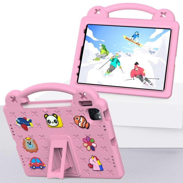 For  iPad Pro 11 2024 Handle Kickstand Children EVA Shockproof Tablet Case(Pink) - iPad Pro 11 2024 Cases by buy2fix | Online Shopping UK | buy2fix