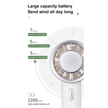 WX-633 Summer Handheld Fan 3 Speeds Semiconductor Cold Compress Desk Fan(White) - Electric Fans by buy2fix | Online Shopping UK | buy2fix