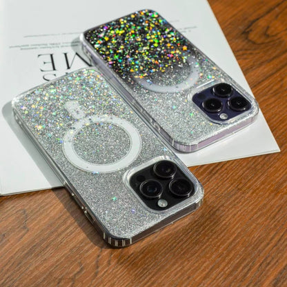 For iPhone 13 Pro Gradient Glitter Starry MagSafe Phone Case(Gradient Purple) - iPhone 13 Pro Cases by buy2fix | Online Shopping UK | buy2fix