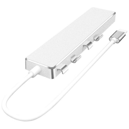 ADS-301C USB-C / Type-C to USB-C + USB 3.0 + 3 x USB 2.0 Expander HUB(Silver) - USB HUB by buy2fix | Online Shopping UK | buy2fix