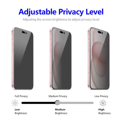 For iPhone 16 ENKAY Hat-Prince 28 Degree Anti-peeping Privacy Tempered Glass Film - iPhone 16 Tempered Glass by ENKAY | Online Shopping UK | buy2fix