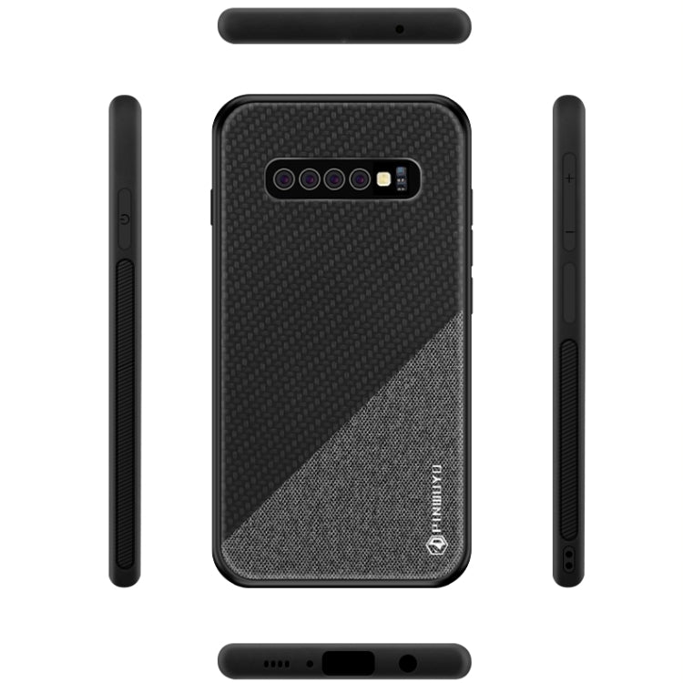 PINWUYO Honors Series Shockproof PC + TPU Protective Case for Galaxy S10 Plus(Brown) - Galaxy Phone Cases by PINWUYO | Online Shopping UK | buy2fix