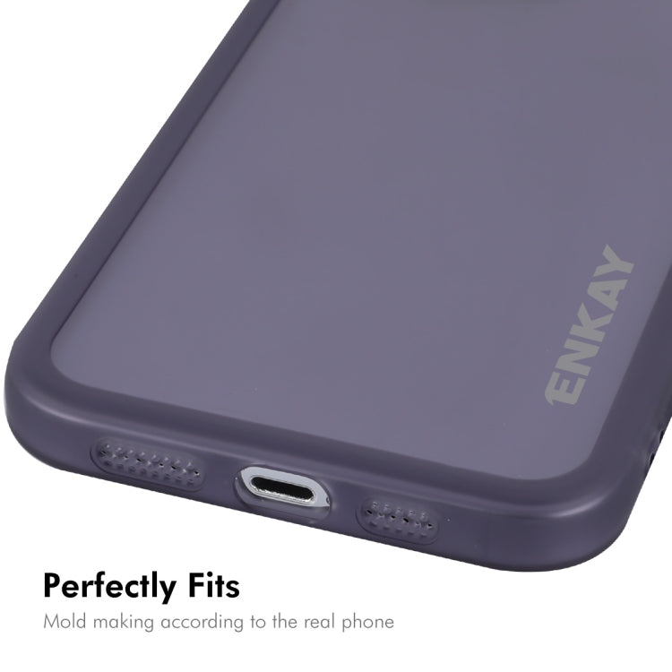 For iPhone 16 Pro ENKAY Hat-Prince Translucent Matte TPU Phone Case with Lens Film(Blue) - iPhone 16 Pro Cases by ENKAY | Online Shopping UK | buy2fix