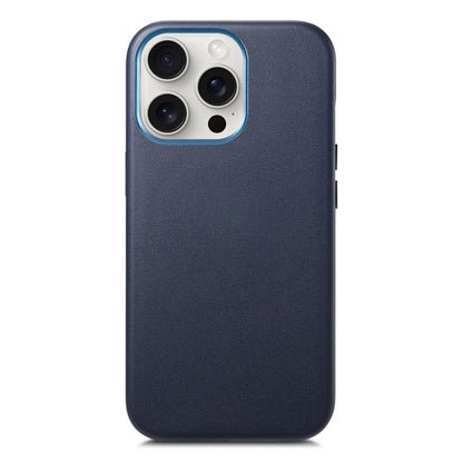 For iPhone 16 Pro Electroplated Metal Button Shockproof Phone Case(Dark Blue) - iPhone 16 Pro Cases by buy2fix | Online Shopping UK | buy2fix