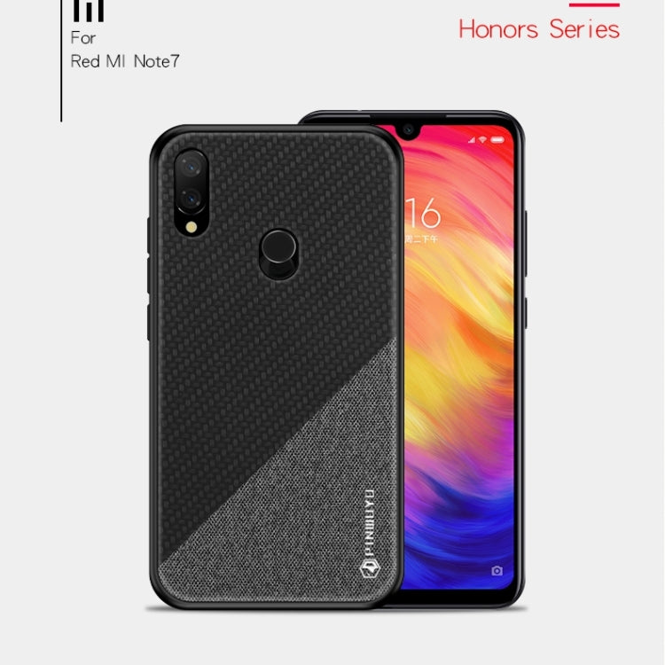 PINWUYO Honors Series Shockproof PC + TPU Protective Case for Xiaomi Redmi Note 7 / Note 7 Pro(Black) - Xiaomi Cases by PINWUYO | Online Shopping UK | buy2fix