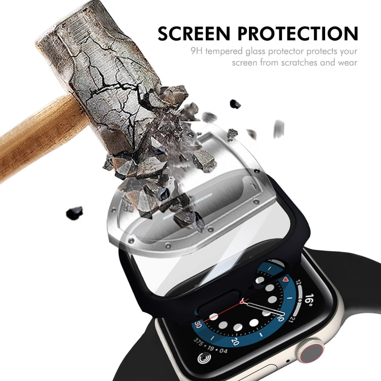 For Apple Watch Series 10 46mm ENKAY Hat-Prince PC Tempered Glass Film Integrated Watch Case(Dark Green) - Watch Cases by ENKAY | Online Shopping UK | buy2fix