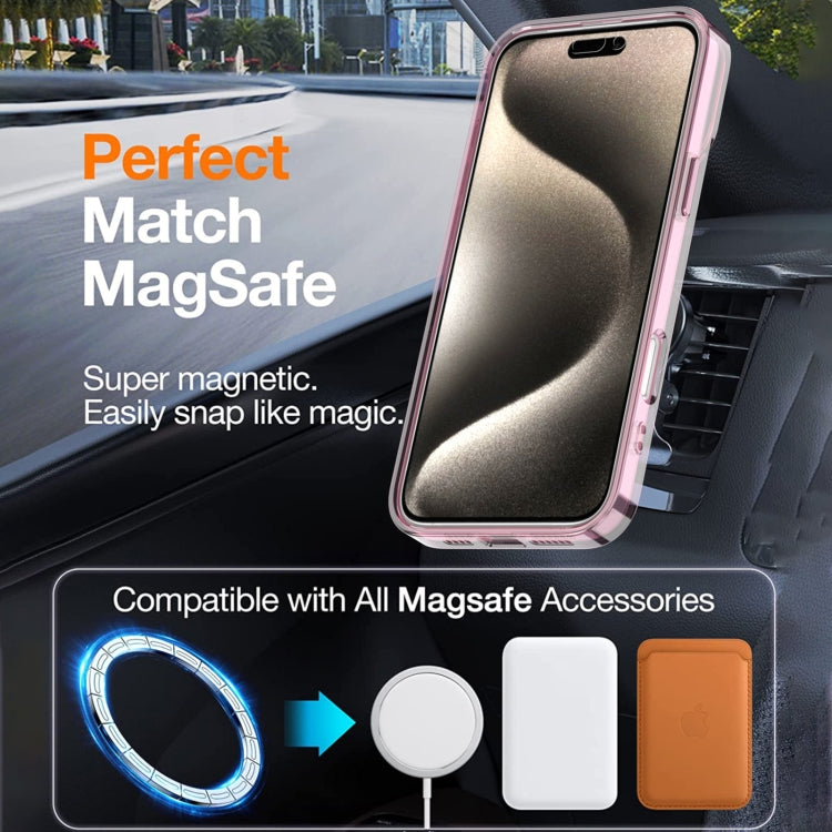 For iPhone 16 Pro Max Bright Shadow Magsafe Discoloration Phone Case(Black) - iPhone 16 Pro Max Cases by buy2fix | Online Shopping UK | buy2fix