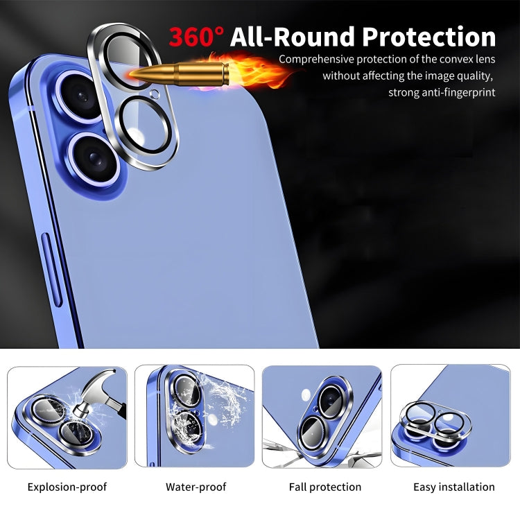 For iPhone 16 Plus ENKAY Hat-Prince Card Slot Wallet TPU Back Leather Phone Case with Lens Film(Dark Blue) - iPhone 16 Plus Cases by ENKAY | Online Shopping UK | buy2fix