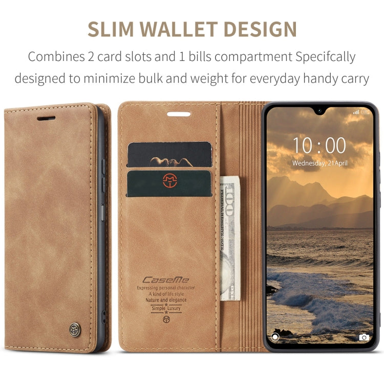 For Redmi 14C CaseMe 013 Multifunctional Horizontal Flip Leather Phone Case(Brown) - 14C Cases by CaseMe | Online Shopping UK | buy2fix