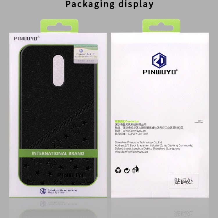 PINWUYO Full Coverage Waterproof Shockproof PC+TPU+PU Protective Case for OnePlus 7(Purple) - OnePlus Cases by PINWUYO | Online Shopping UK | buy2fix