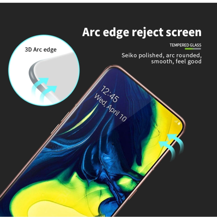 PINWUYO 9H 3D Curved Tempered Glass Film for Galaxy A50 （black） - Galaxy Tempered Glass by PINWUYO | Online Shopping UK | buy2fix