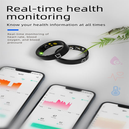 R20 SIZE 13 Smart Ring, Support Heart Rate / Blood Oxygen / Sleep Monitoring / Multiple Sports Modes(Black) - Smart Rings / Smart Telephones by buy2fix | Online Shopping UK | buy2fix