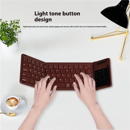 B077T Portable Foldable Wireless Bluetooth Keyboard With Touchpad - Wireless Keyboard by buy2fix | Online Shopping UK | buy2fix