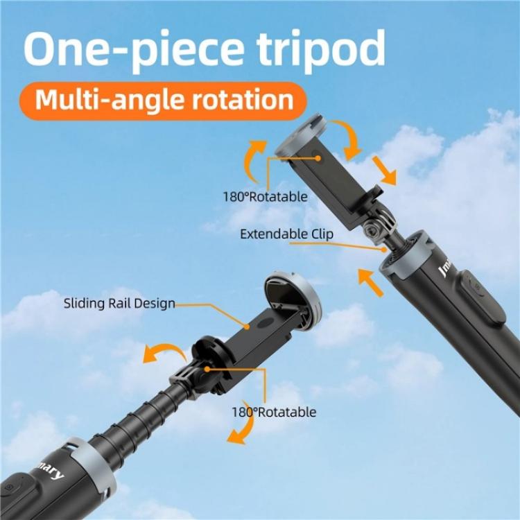 JMARY KT-259 360 Degree Rotating Phone Clip Retractable Selfie Stick Tripod - Selfie Sticks by Jmary | Online Shopping UK | buy2fix