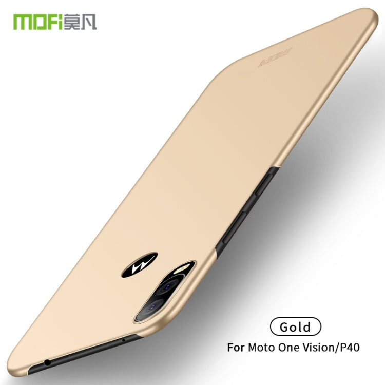 MOFI Frosted PC Ultra-thin Hard Case for Moto P40/One Vision(gold) - Motorola Cases by MOFI | Online Shopping UK | buy2fix