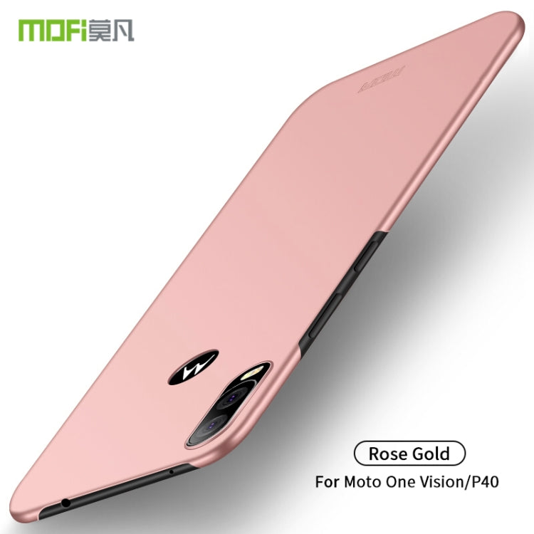 MOFI Frosted PC Ultra-thin Hard Case for Moto P40/One Vision(Rose gold) - Motorola Cases by MOFI | Online Shopping UK | buy2fix