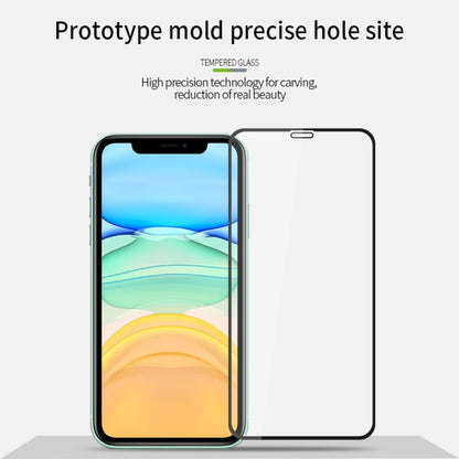 For iPhone 11 PINWUYO 9H 2.5D Full Screen Tempered Glass Film(Black) - iPhone 11 Tempered Glass by PINWUYO | Online Shopping UK | buy2fix