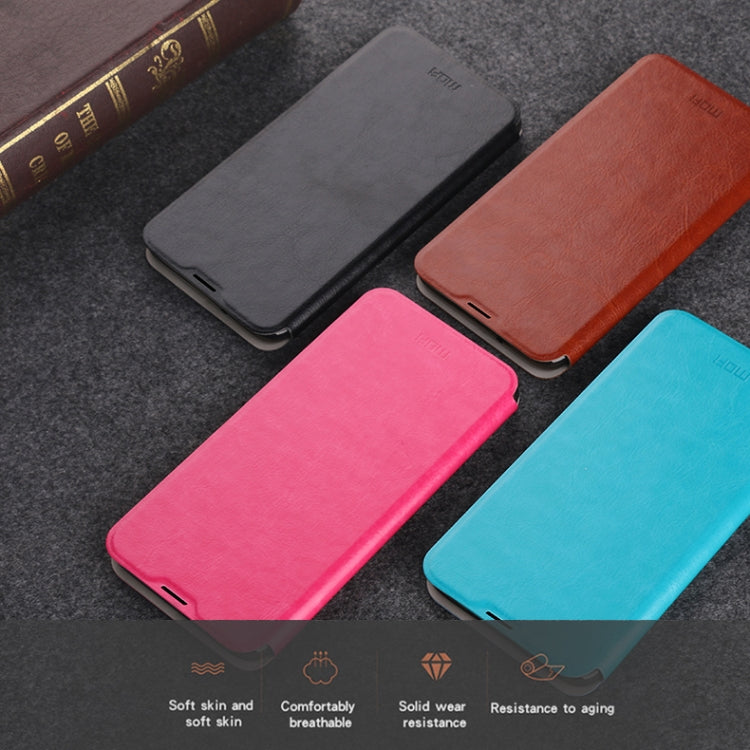 For Xiaomi  Mi 9 Pro MOFI Rui Series Classical Leather Flip Leather Case With Bracket Embedded Steel Plate All-inclusive(Blue) - Xiaomi Cases by MOFI | Online Shopping UK | buy2fix