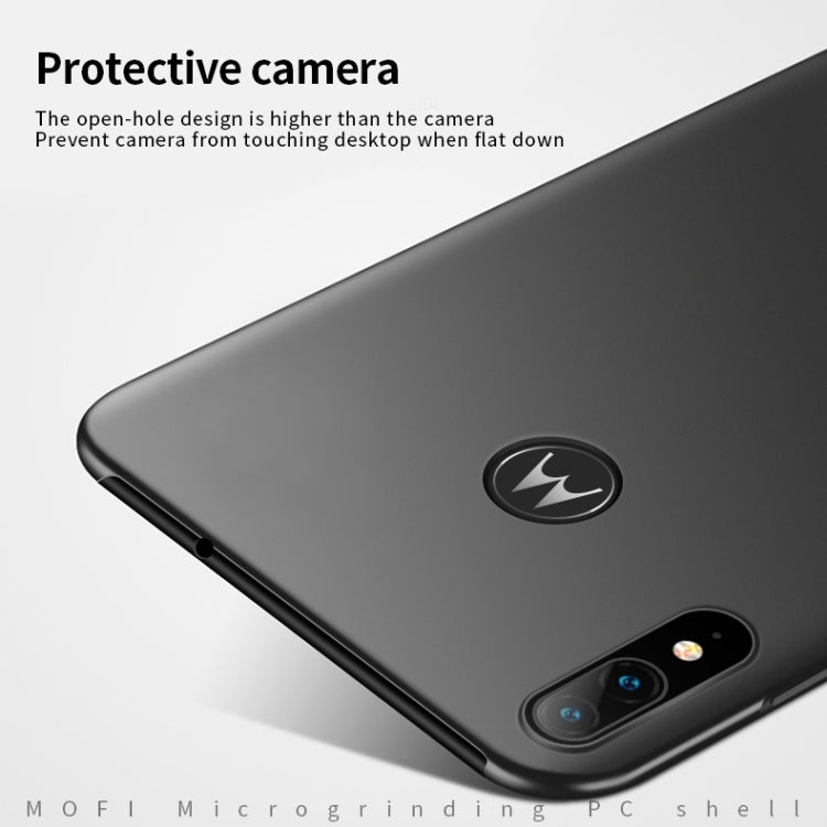 For MOTO E6 Plus MOFI Frosted PC Ultra-thin Hard Case(Black) - Motorola Cases by MOFI | Online Shopping UK | buy2fix