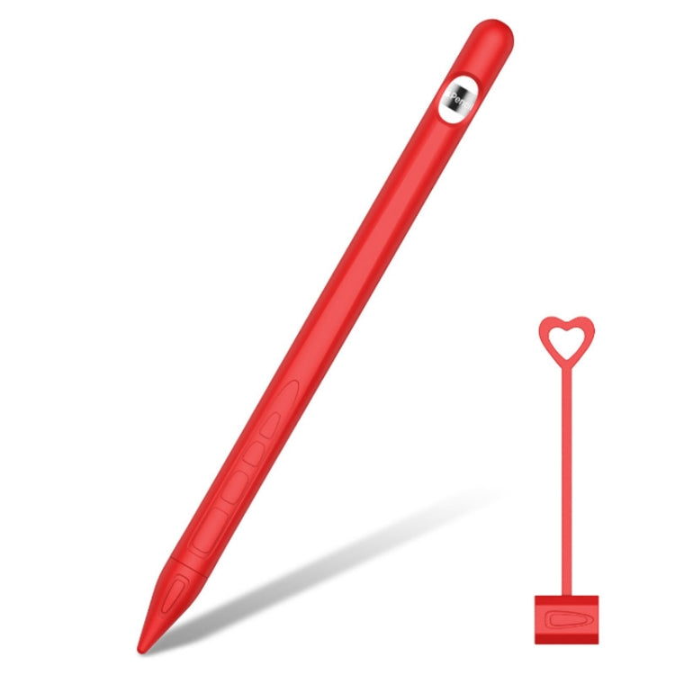 Suitable For Apple Pencil1 Generation StylusTouch Pen Silicone Protective Cover Pen Cap(Red) - Pencil Accessories by buy2fix | Online Shopping UK | buy2fix